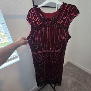 Roaring 20s Elegant Sequin Embellished Dress